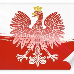 NAKLEJKA Grafika na samochód auto FLAGA POLSKI Polska ORZEŁ GODŁO 13x8,5 Ostatnia szansa