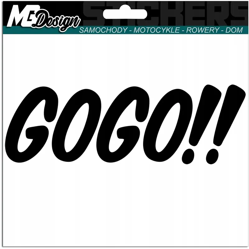 NAKLEJKA na samochód GOGO! STICKER WLEPKA 15x5 Szybka dostawa