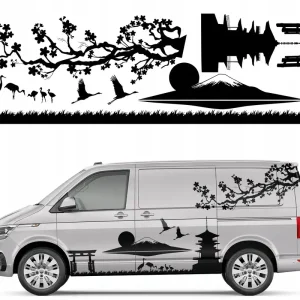 1xNAKLEJKA na samochód MOTYW JAPOŃSKI JAPAN 92x286 Autentyczny