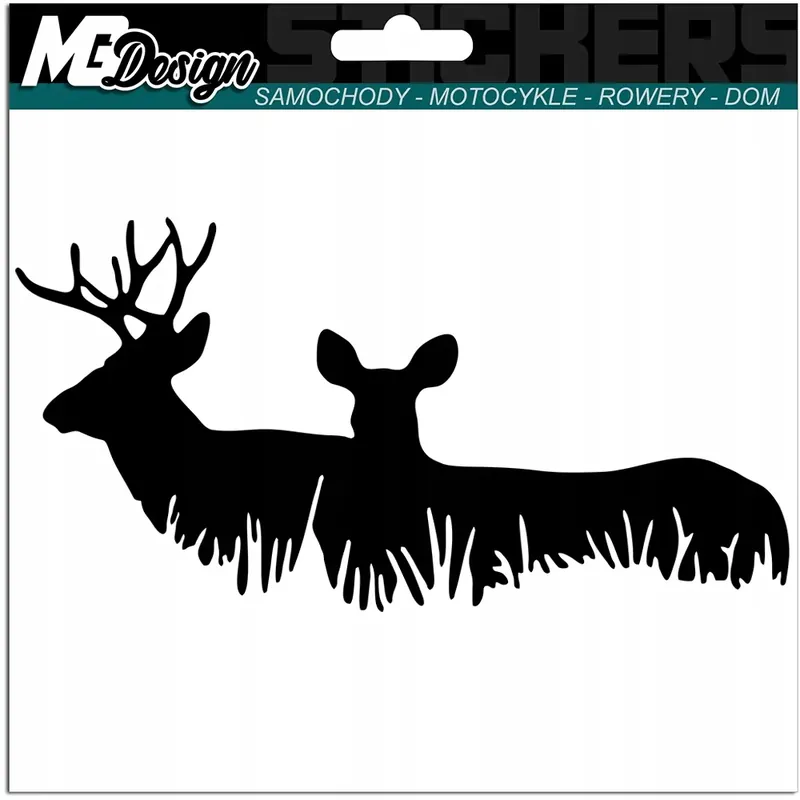 Zamów teraz NAKLEJKA na samochód SARNY ZWIERZĘTA LAS 7x15 cm