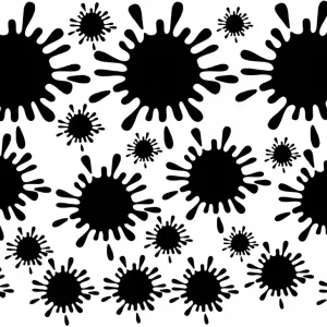 Rabat NAKLEJKA na samochód auto KLEKSY ROZPRYSK 22x30