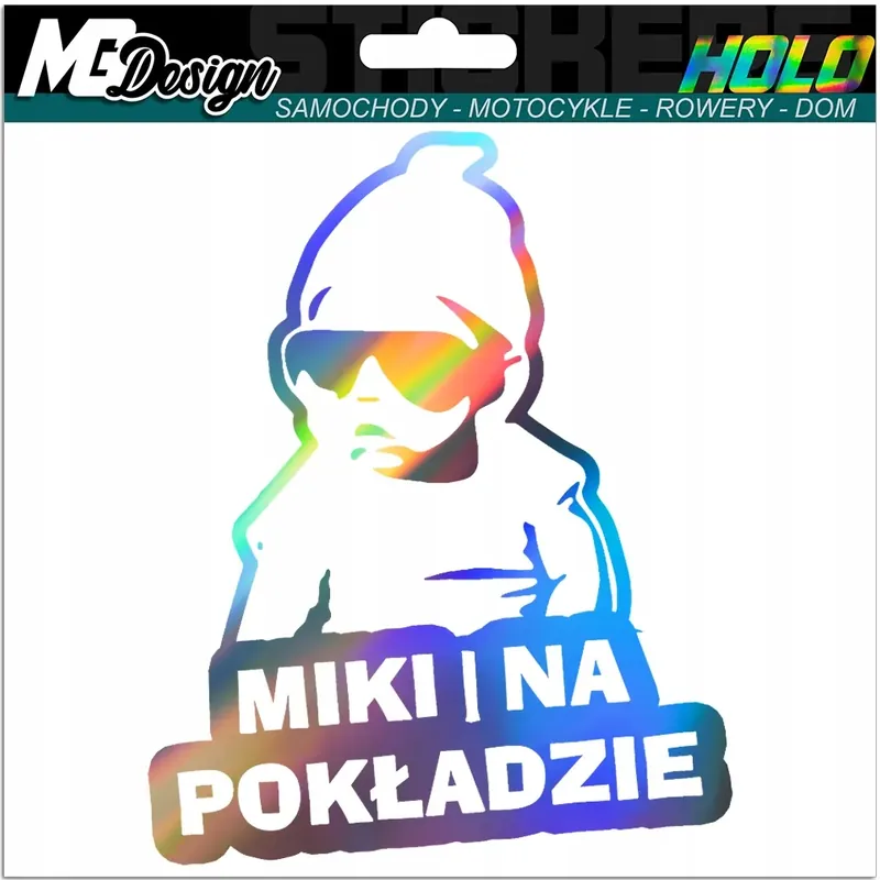MIKI NA POKŁADZIE naklejka na szybę HOLOGRAM Zwrot pieniędzy