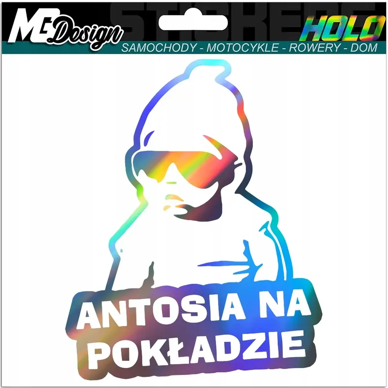 ANTOSIA NA POKŁADZIE naklejka na szybę HOLOGRAM Promocja