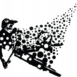 Wysoka jakość ROWERZYSTA KROPKI RAJD naklejka NA AUTO 44x40cm