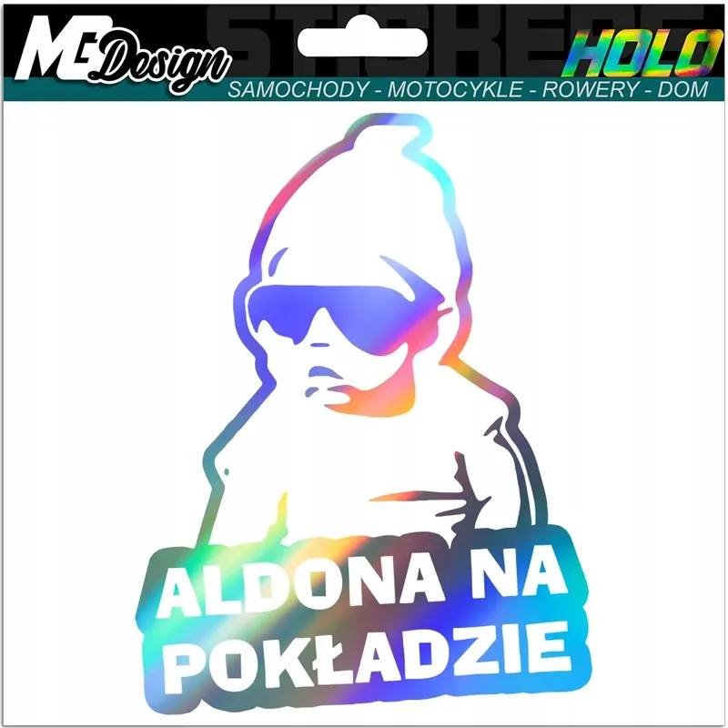 ALDONA NA POKŁADZIE naklejka na szybę HOLOGRAM Nowość