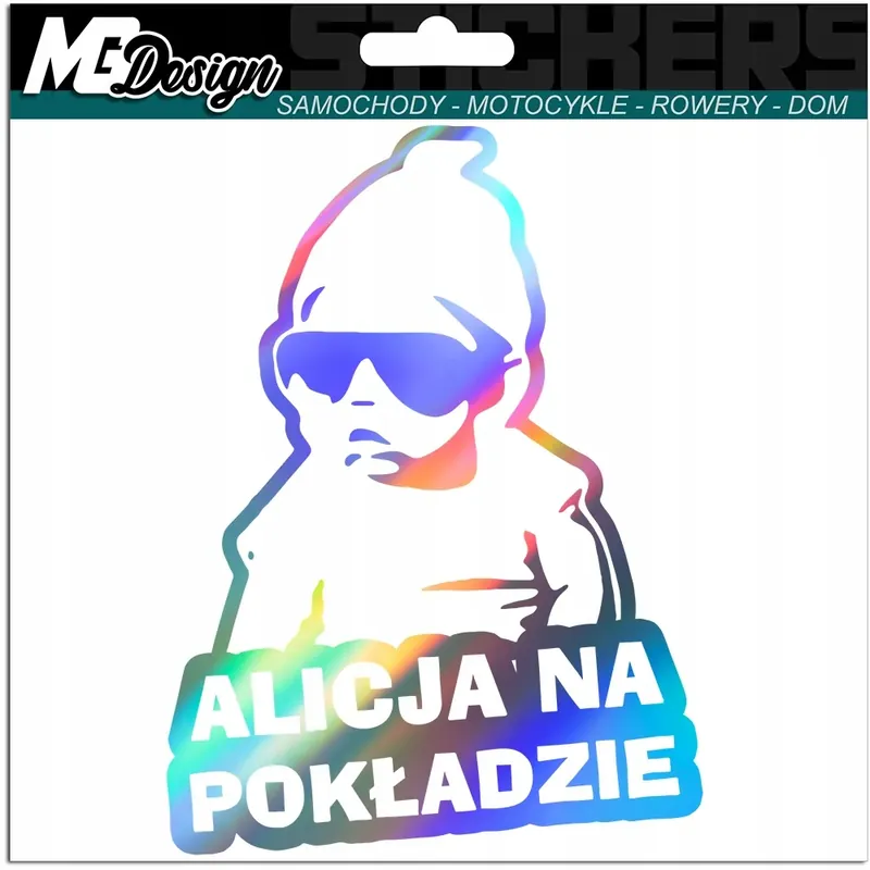 ALICJA NA POKŁADZIE naklejka na szybę HOLOGRAM Szybka dostawa