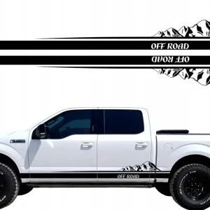 Nowość NAKLEJKi NA BOK SAMOCHODU GÓRY OFF ROAD 220X23cm