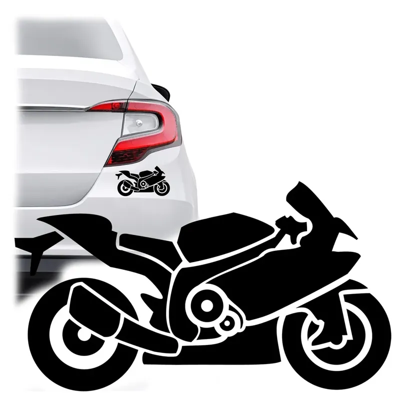 Naklejka Motocykl Ścigacz na Samochód Klapę Szybę Drzwi Bezpieczna płatność