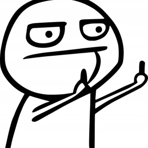 Tylko dziś Naklejka na samochód auto, szybę lakier, tuning środkowy palec mem 15cm