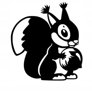 Promocja Naklejka na samochód auto, szybę lakier, tuning wiewiórka 15cm