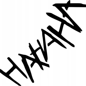 Niska cena Naklejka na samochód auto, szybę lakier, tuning śmiech haha joker 15cm