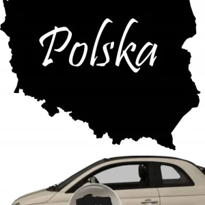 Naklejka na samochód auto, szybę lakier, tuning, kształt mapa Polski 15cm Oferta limitowana