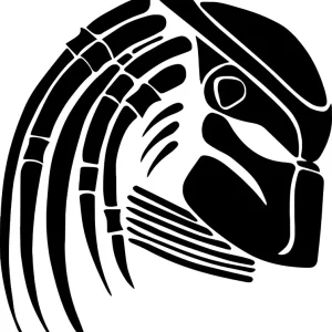 Wysoka jakość Naklejka na samochód auto, szybę lakier, tuning predator obcy 15cm