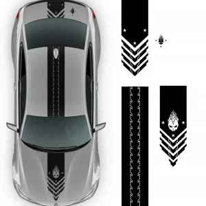 NAKLEJKA na samochód MOTYW PASY CZASZKA 36x446 cm Kup teraz