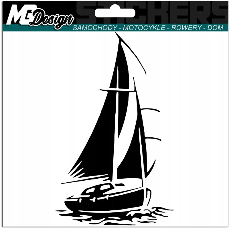 NAKLEJKA na samochód auto ŻAGLÓWKA ŁÓDKA 10x15 Oryginalny