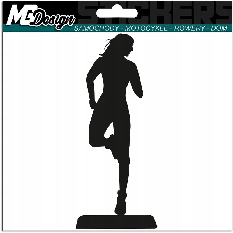 Oferta NAKLEJKA na samochód SYLWETKA FITNESS KOBIETA SPORT 7x18