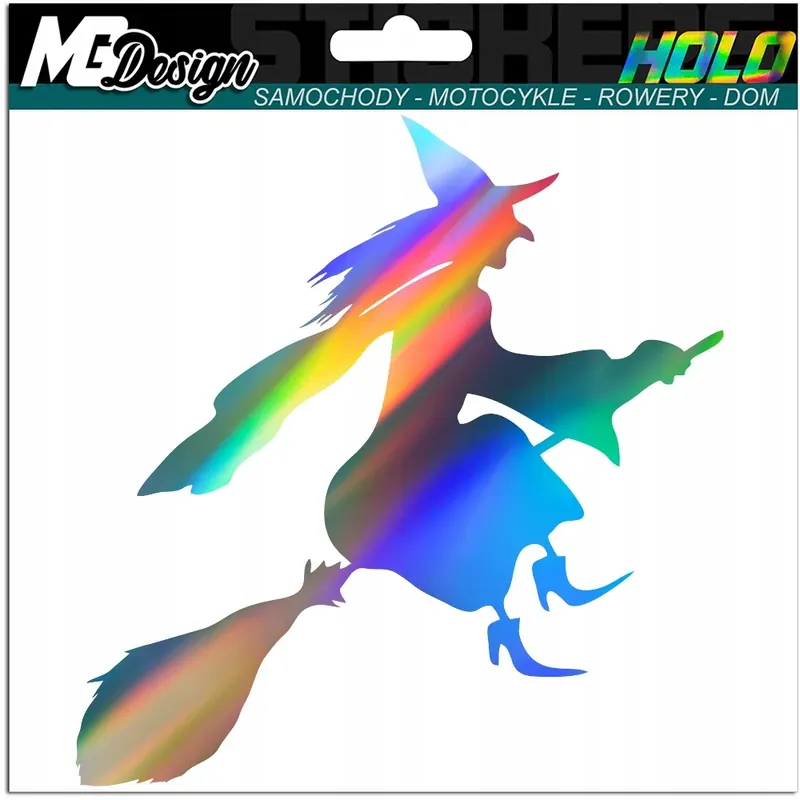 CZAROWNICA NA MIOTLE STARA naklejka AUTO HOLOGRAM Tani