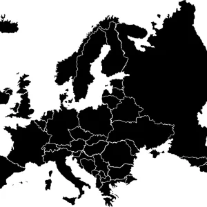 NAKLEJKA NA AUTO EUROPA Mapa Europy 58x76CM Tani