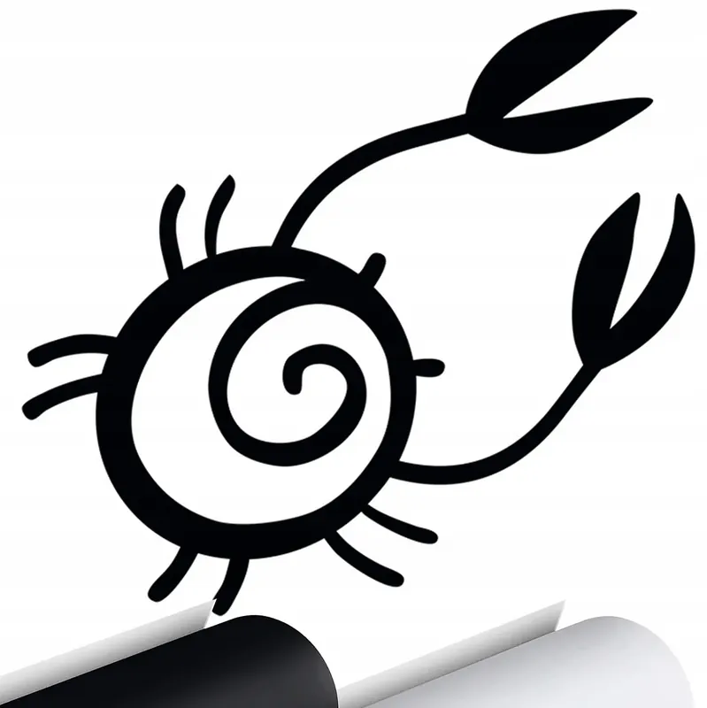 Wysoka jakość NAKLEJKA na samochód ZNAKI ZODIAKU RAK 15x16,5cm