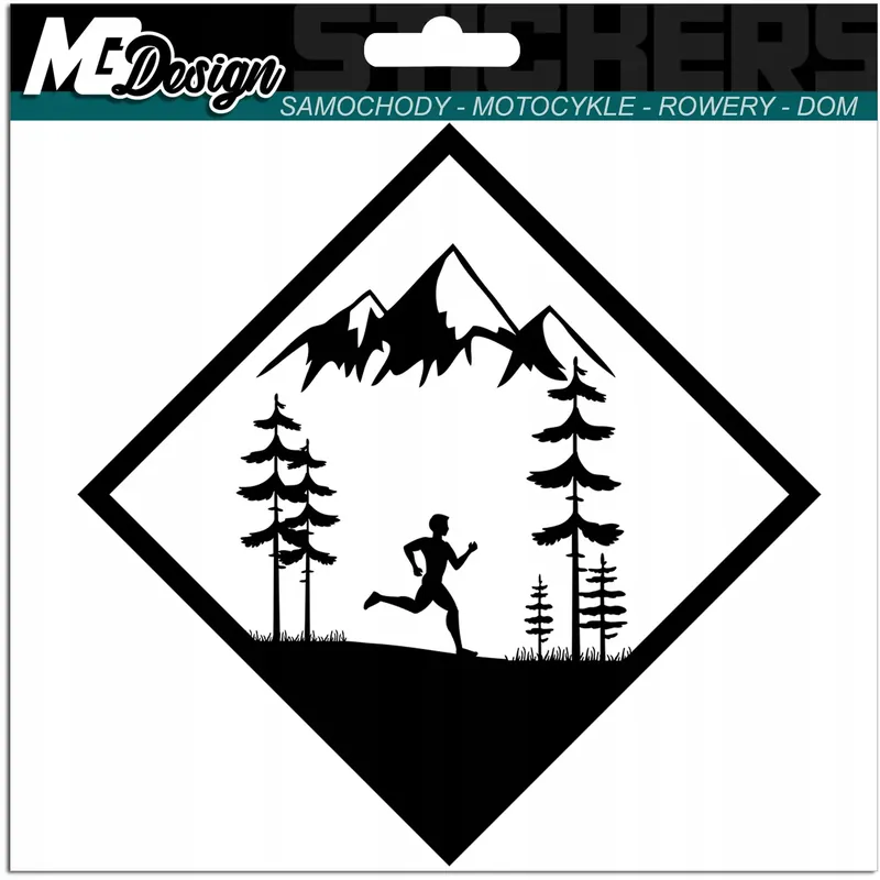 NAKLEJKA na samochód BIEGANIE FIT MĘŻCZYZNA 25x25 Zwrot pieniędzy