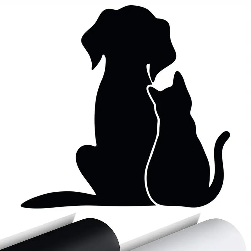 Ekspresowa dostawa NAKLEJKA na samochód PIES I KOT Zwierzęta 15x15