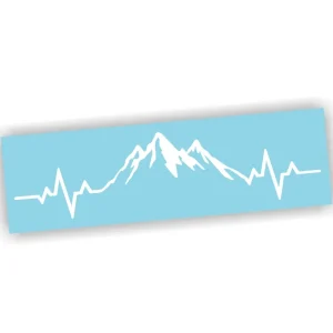 Naklejka LINIA ŻYCIA GÓRY kolor BIAŁY tatry bieszczady naklejki na auto! Oferta limitowana