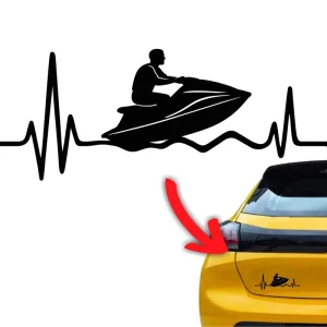 Autentyczny Naklejka LINIA ŻYCIA SKUTER WODNY kolor CZARNY naklejki na samochód auto!