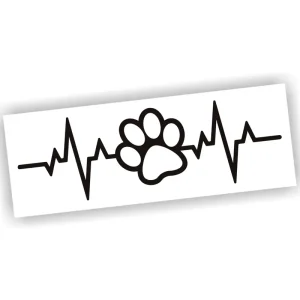 Naklejka LINIA ŻYCIA ŁAPKA kolor CZARNY pies kot naklejki na samochód auto! Najlepsza cena