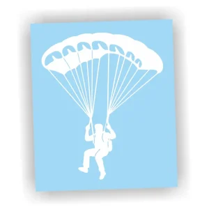 Oferta Naklejka SPADOCHRONIARZ kolor BIAŁY spadochron naklejki na samochód auto!