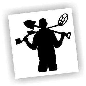 Kup teraz Naklejka ODKRYWCA HISTORII kolor CZARNY poszukiwacz wykrywacz metali łopata