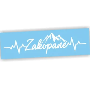Naklejka LINIA ŻYCIA ZAKOPANE kolor BIAŁY góry naklejki na samochód auto! Oryginalny