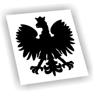 Niska cena Naklejka ORZEŁ herb polski kolor CZARNY naklejki patriotyczne na samochód!