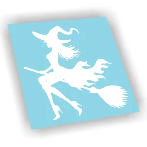 Naklejka CZAROWNICA kolor BIAŁY wiedźma śmieszne naklejki na samochód! Ostatnia szansa