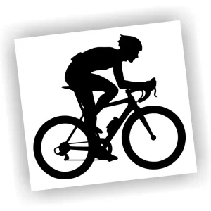 Naklejka KOLARZ SZOSOWY kolor CZARNY rowerzysta szosa naklejki na samochód! Bezpieczna płatność