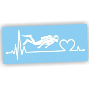 Ostatnia szansa Naklejka LINIA ŻYCIA NUREK kolor BIAŁY nurkowanie naklejki na samochód!