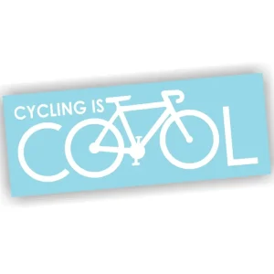 Naklejka CYCLING IS COOL kolor BIAŁY rower naklejki rowerowe na samochód! Szybka dostawa
