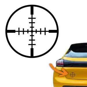 Naklejka CELOWNIK kolor CZARNY snajper strzelec luneta naklejki na samochód Kup teraz