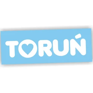 Niska cena Naklejka TORUŃ kolor BIAŁY kocham love serce naklejki na samochód auto!