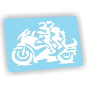 Naklejka MOTOCYKL TURYSTYCZNY kolor BIAŁY moto kufry naklejki na samochód! Zwrot pieniędzy