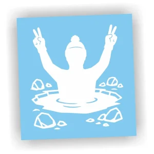 Wysoka jakość Naklejka MORSOWANIE kolor BIAŁY mors przerębel naklejki na samochód auto!