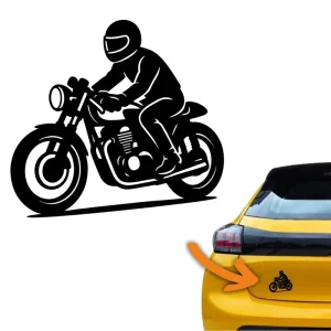Nowość Naklejka CAFE RACER kolor CZARNY motocykl motocyklista naklejki na samochód