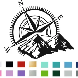 Oferta Naklejka na samochód auto 4x4 Offroad Góry Jeep Kompas 30 x 25 cm