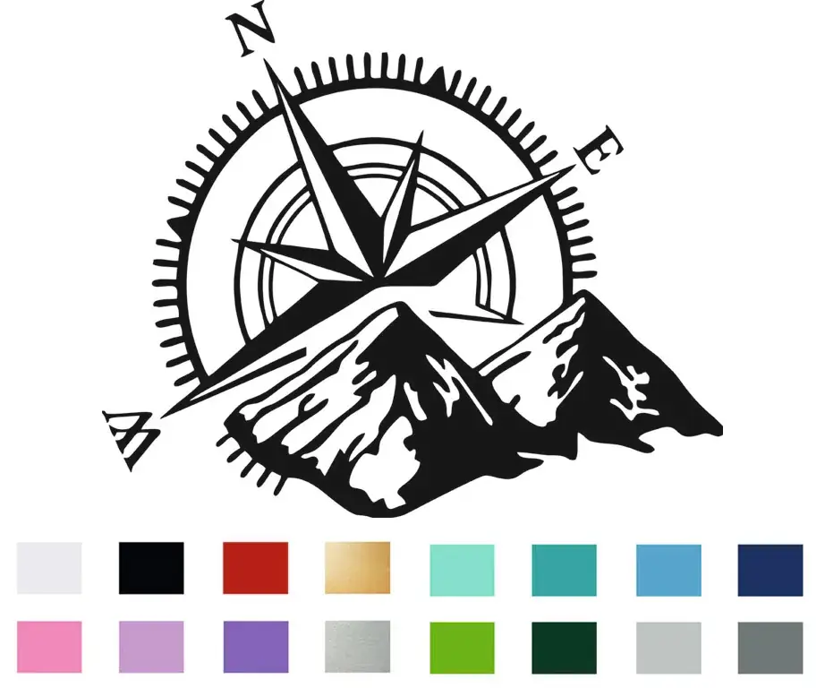 Oferta Naklejka na samochód auto 4x4 Offroad Góry Jeep Kompas 30 x 25 cm