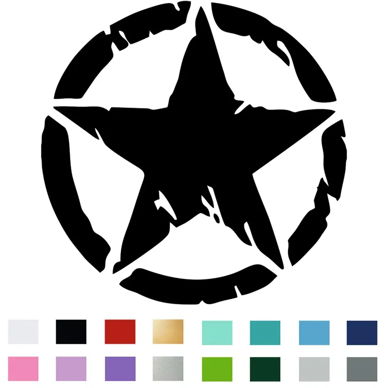 Tylko dziś Naklejka na samochód Gwiazda US ARMY Offroad 4X4 15 x 15 cm