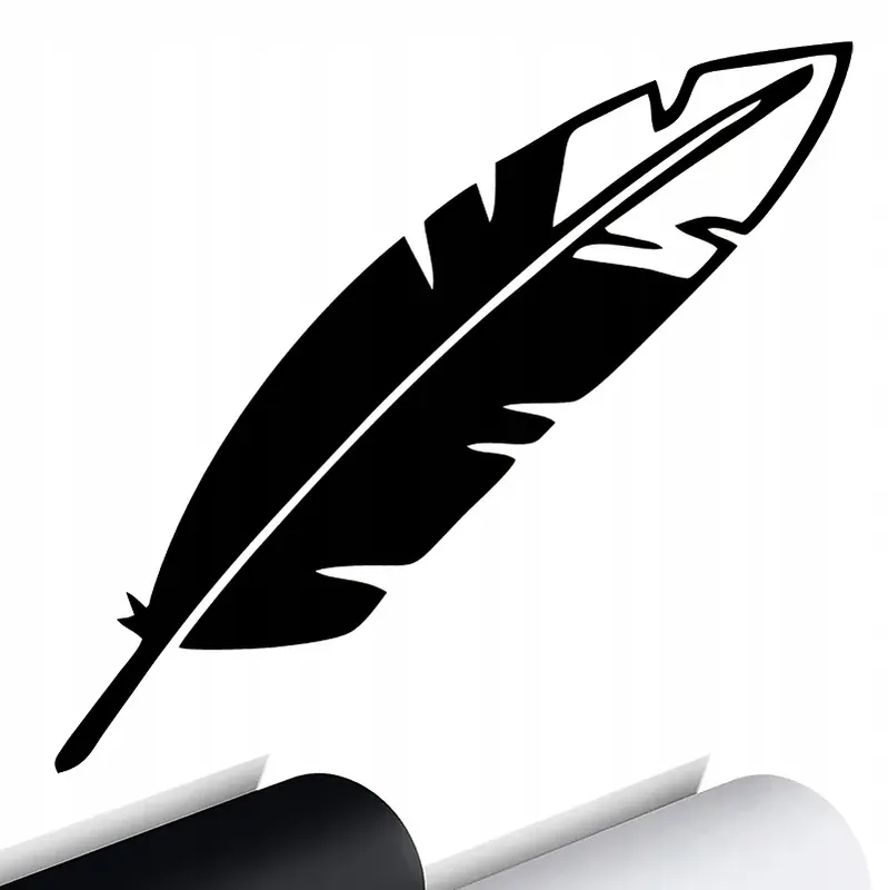 Zwrot pieniędzy NAKLEJKA Grafika na samochód auto Pióro Piórko 13x5