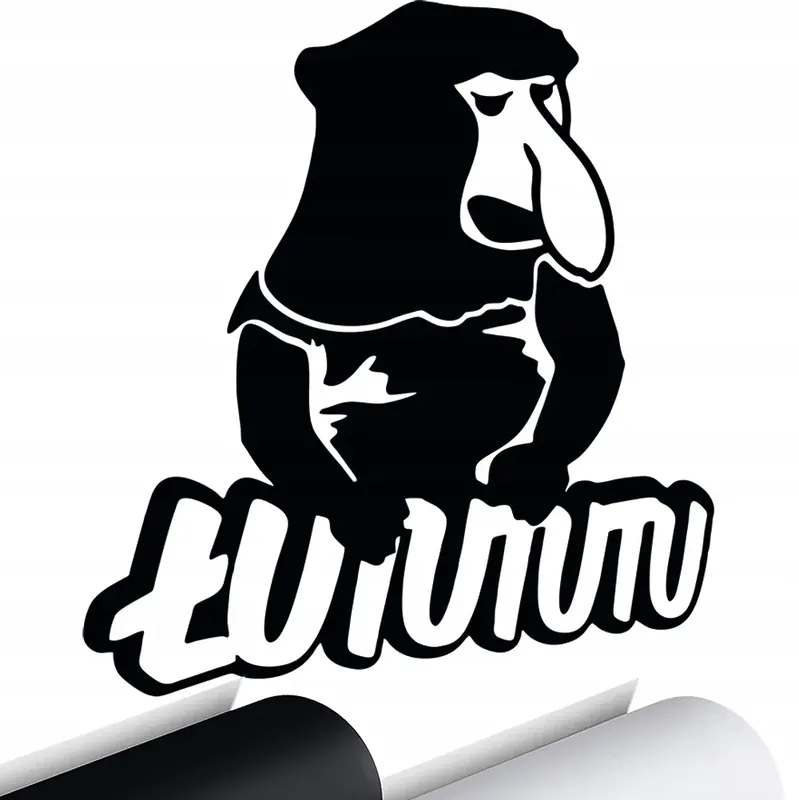 NAKLEJKA Grafika na samochód szybę Tuning Śmieszna NOSACZ ŁUTUTUTU 14x13cm Promocja