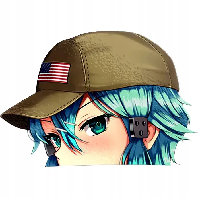 Zwrot pieniędzy Kolorowa NAKLEJKA Grafika na auto samochód Japan HENTAI Style Anime 15x10