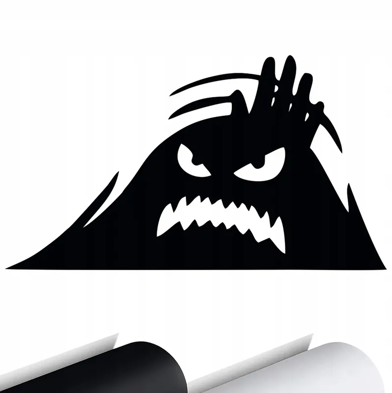 NAKLEJKA Grafika na samochód UKRYTY POTWOREK Potwór Monster Sticker 15x8,5 Rabat
