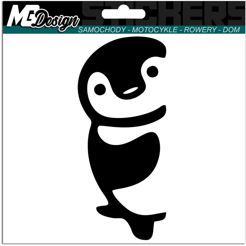 NAKLEJKA Grafika na samochód auto Pingwinek na drzwi PINGWIN Penguin 15x6,5 Rabat