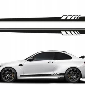 Promocja NAKLEJKI GRAFIKA PASY Listwa NA BOK SAMOCHODU PASKI 200x13,5cm KOLORY | KPL